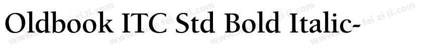 Oldbook ITC Std Bold Italic字体转换